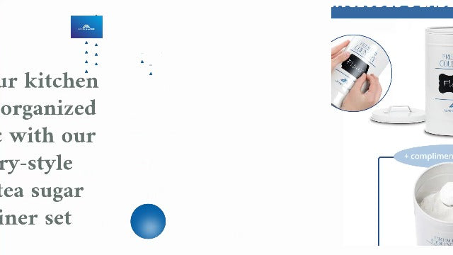 Aspen & Azure Farmhouse Canister Set - Set of 4 Country Style Kitchen Canisters Includes Flour and Sugar Containers, Coffee Canister & Tea Canister - Beautiful Canister Sets for Kitchen Counter