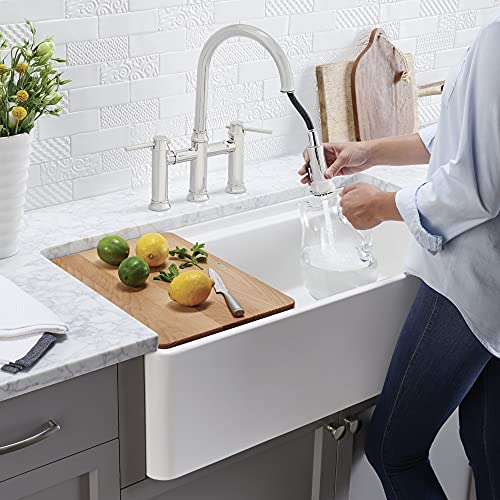 Blanco 523026 PROFINA Fireclay 36" Apron Front Farmhouse Kitchen Sink with Cutting Board, White