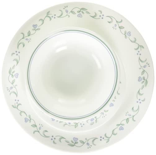 Corelle Vitrelle 18-Piece Service for 6 Dinnerware Set, Triple Layer Glass and Chip Resistant, Lightweight Round Plates and Bowls Set, Country Cottage