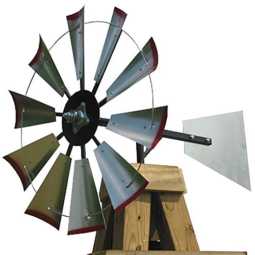 30-inch Windmill Head w/ Plain Rudder & Instructions to Build an 8-Foot Tall Windmill