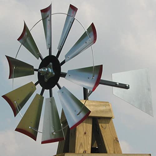 30-inch Windmill Head w/ Plain Rudder & Instructions to Build an 8-Foot Tall Windmill