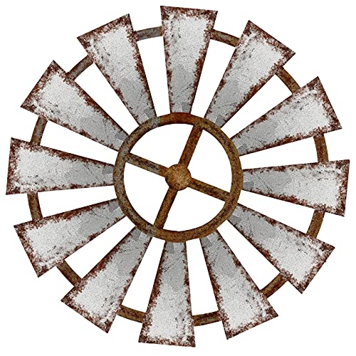 Farmhouse Living Room Wall Decor Wood Windmill Wall Decor Rustic wooden Wall Art Home Decor Decorative Windmill Wall Sculpture Home Decor for Bedroom Nursery Dorm Home (11.4 x 11.4 Inches, Circle)