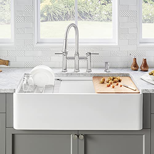 Blanco 523026 PROFINA Fireclay 36" Apron Front Farmhouse Kitchen Sink with Cutting Board, White