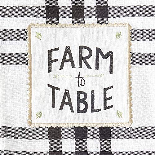 DII Home Sweet Farmhouse Kitchen Collection, Dishtowel Set, 18x28, Black, 4 Count