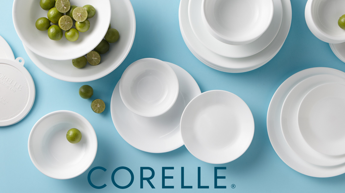 Corelle Vitrelle 18-Piece Service for 6 Dinnerware Set, Triple Layer Glass and Chip Resistant, Lightweight Round Plates and Bowls Set, Country Cottage